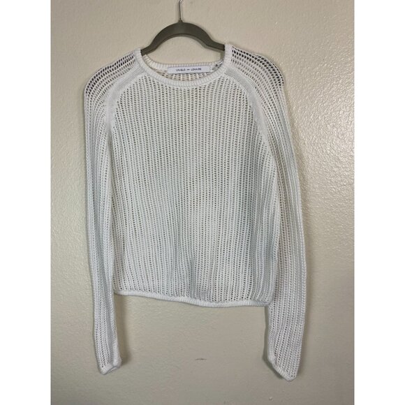 Uniqlo x Lemaire White Open Knit Sweater Size Large Long sleeve Minimalist - Picture 12 of 14